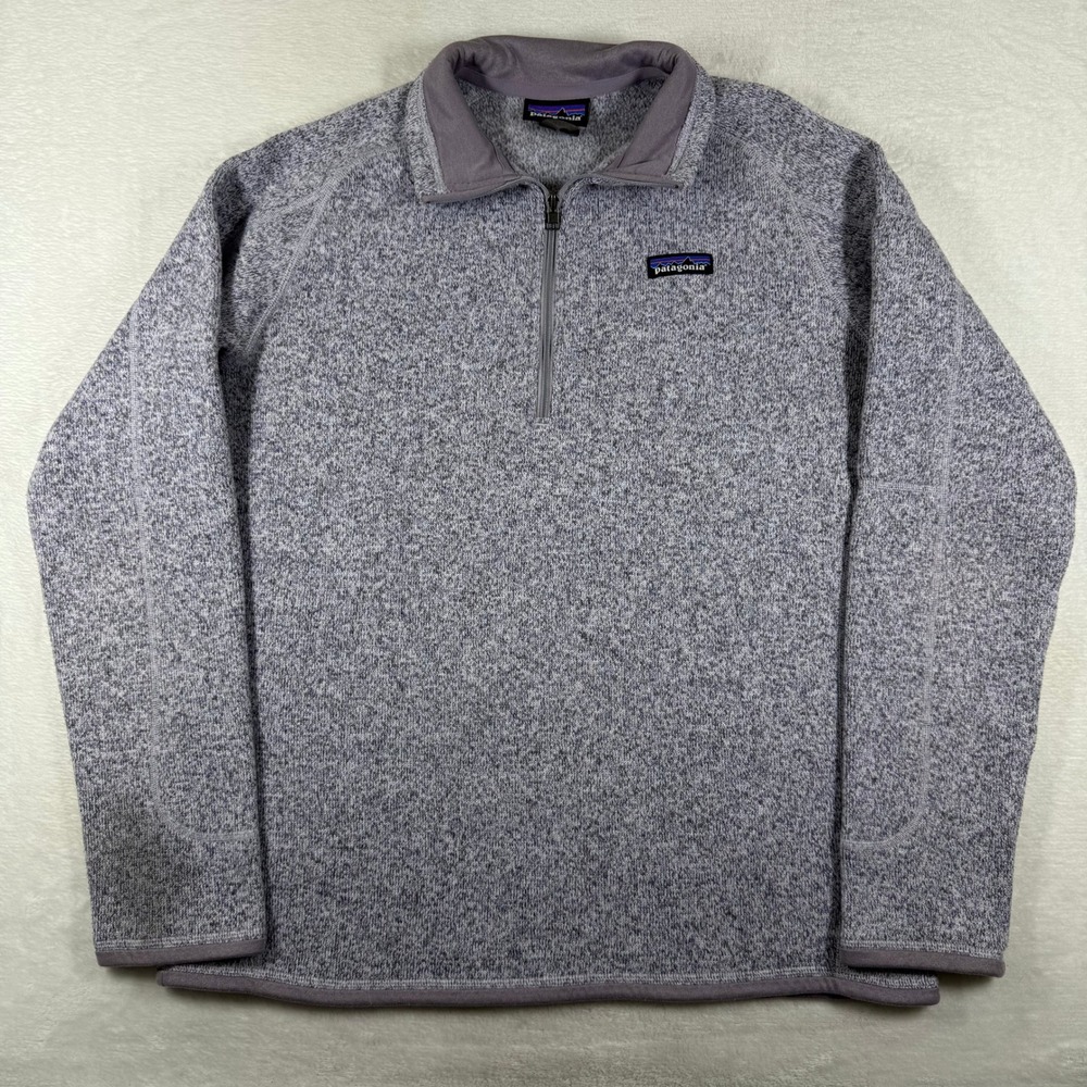 Patagonia Better Sweater 1/4 Zip Pullover Tailored Grey Womens L 25617 FA15